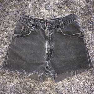 Faded black orange tab vintage Levi’s shorts